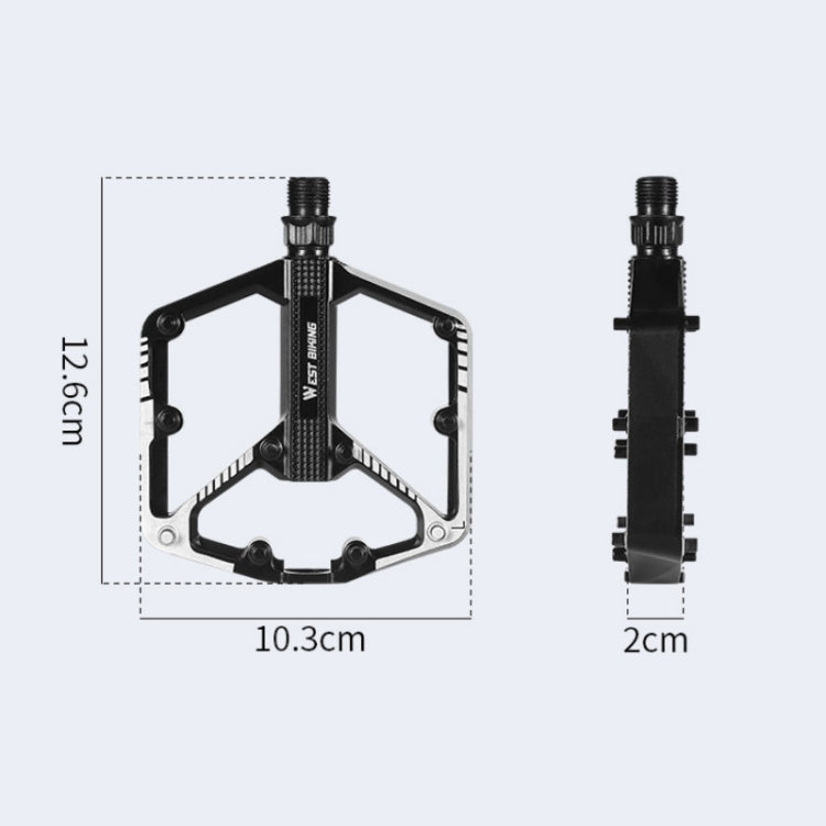 WEST BIKING Bicycle Aluminum Alloy Chromium Molybdenum Steel Axle Pedal Reluova