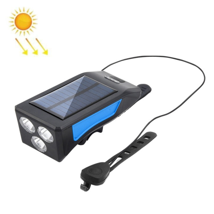 TG-ZX019 Solar Bicycle Headlight Flashlight Night Riding Strong Light USB Charging Rainproof Light Reluova