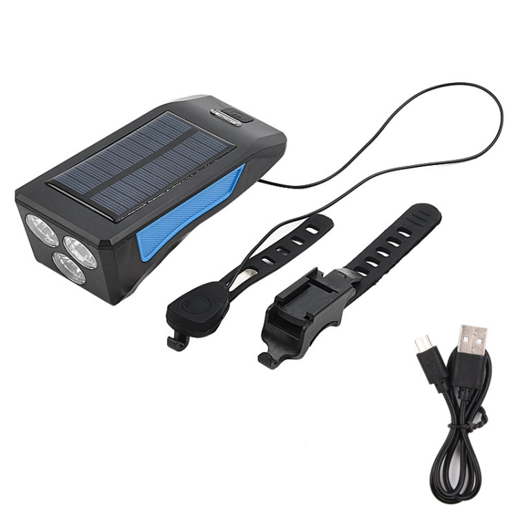 TG-ZX019 Solar Bicycle Headlight Flashlight Night Riding Strong Light USB Charging Rainproof Light Reluova