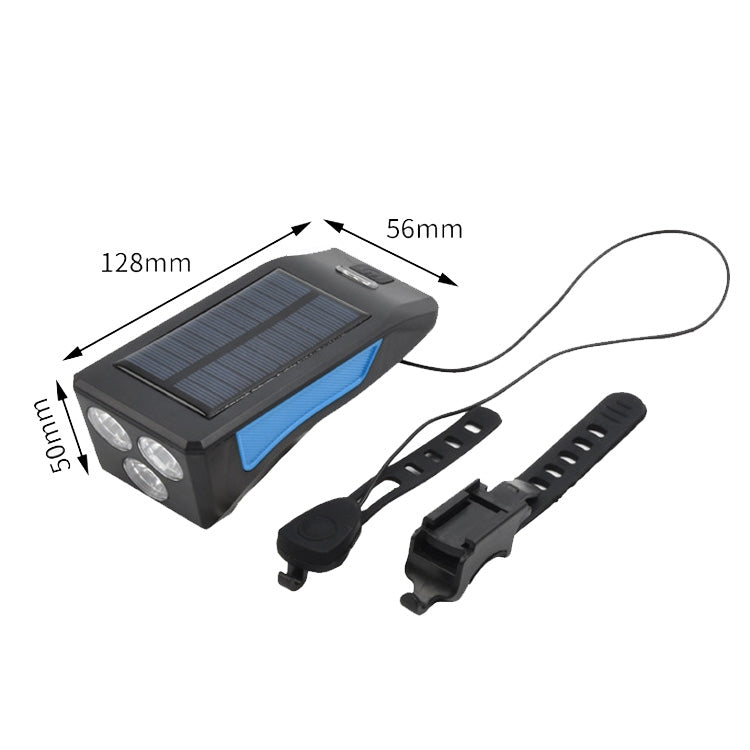 TG-ZX019 Solar Bicycle Headlight Flashlight Night Riding Strong Light USB Charging Rainproof Light Reluova