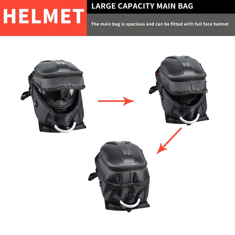 GHOST RACING GR-BB02 Men Motorcycle Riding Backpack Helmet Hard Shell Backpack Locomotive Travel Computer Bag