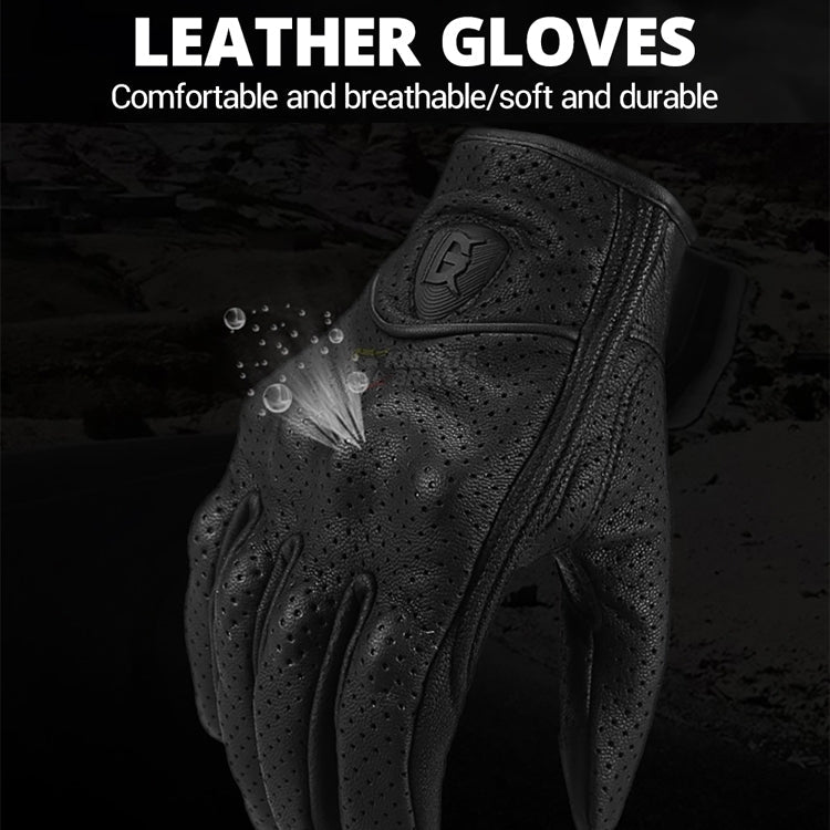 GHOST RACING GR-ST06 Breathable Touch Screen Motorcycle Riding Leather Gloves Anti-Fall Locomotive Gloves Reluova