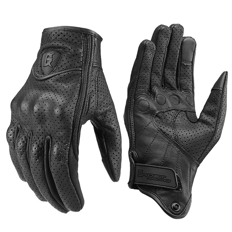 GHOST RACING GR-ST06 Breathable Touch Screen Motorcycle Riding Leather Gloves Anti-Fall Locomotive Gloves Reluova