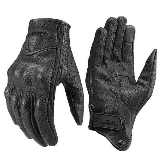 GHOST RACING GR-ST06 Breathable Touch Screen Motorcycle Riding Leather Gloves Anti-Fall Locomotive Gloves