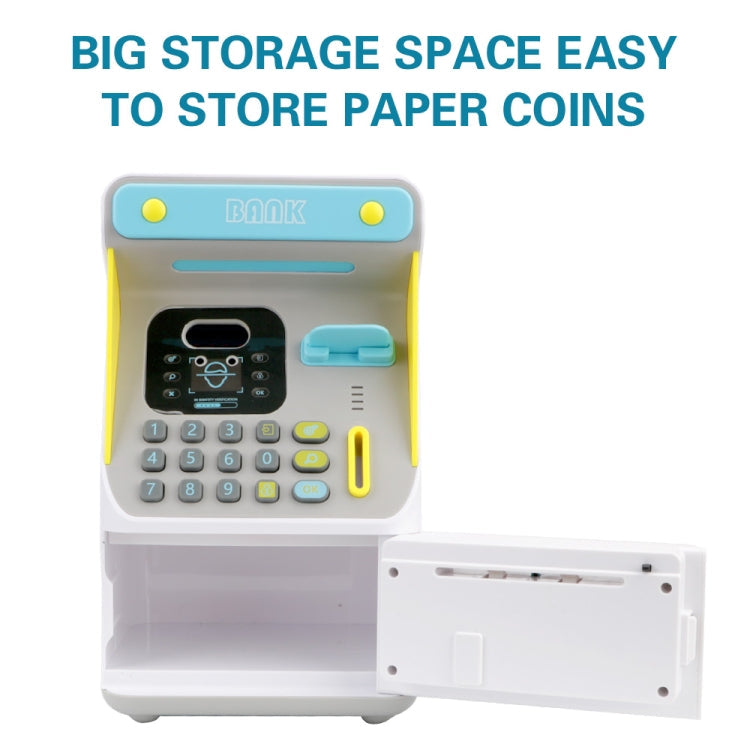 8010 Simulated Face Recognition ATM Machine Piggy Bank Password Automatic Rolling Money Safe Piggy Bank,Style: My Store