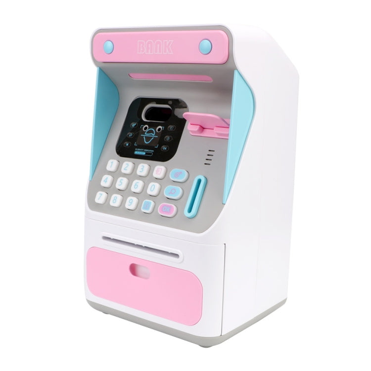 8010 Simulated Face Recognition ATM Machine Piggy Bank Password Automatic Rolling Money Safe Piggy Bank,Style: