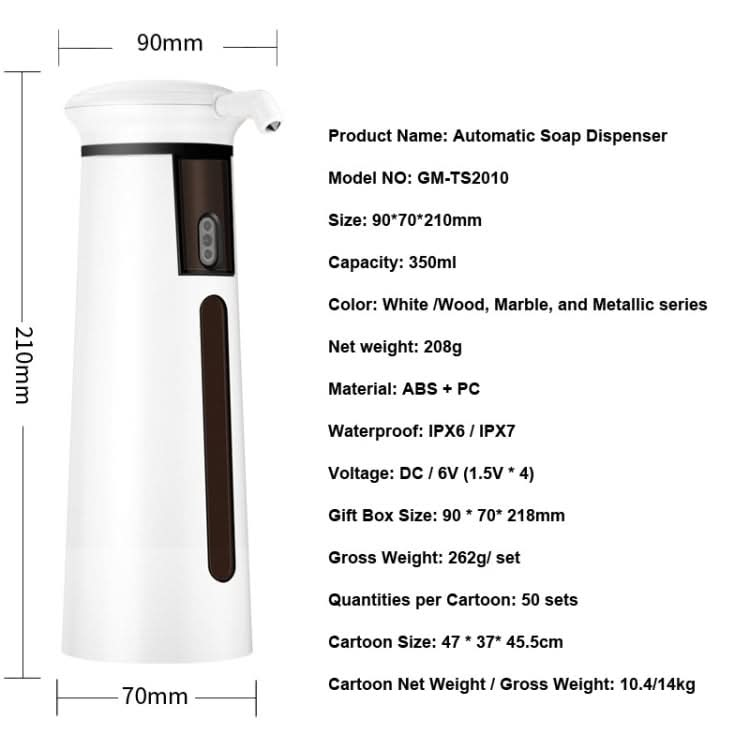 GM-TS2010 Automatic Sensor Soap Dispenser And Smart Hand Washing Device Reluova