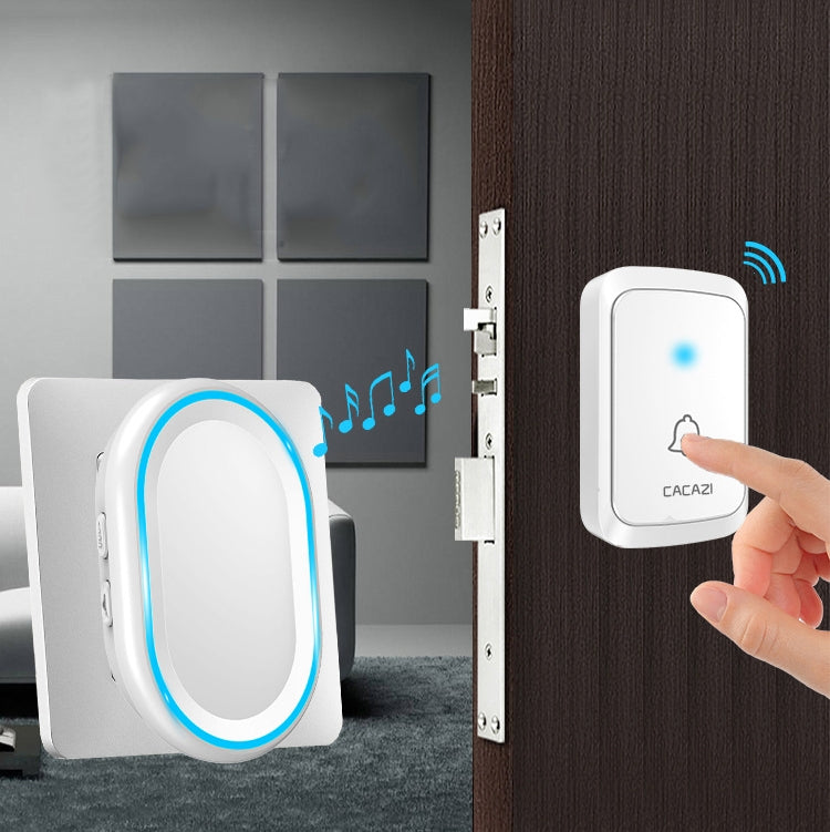 CACAZI A80 1 For 1 Wireless Music Doorbell without Battery Reluova