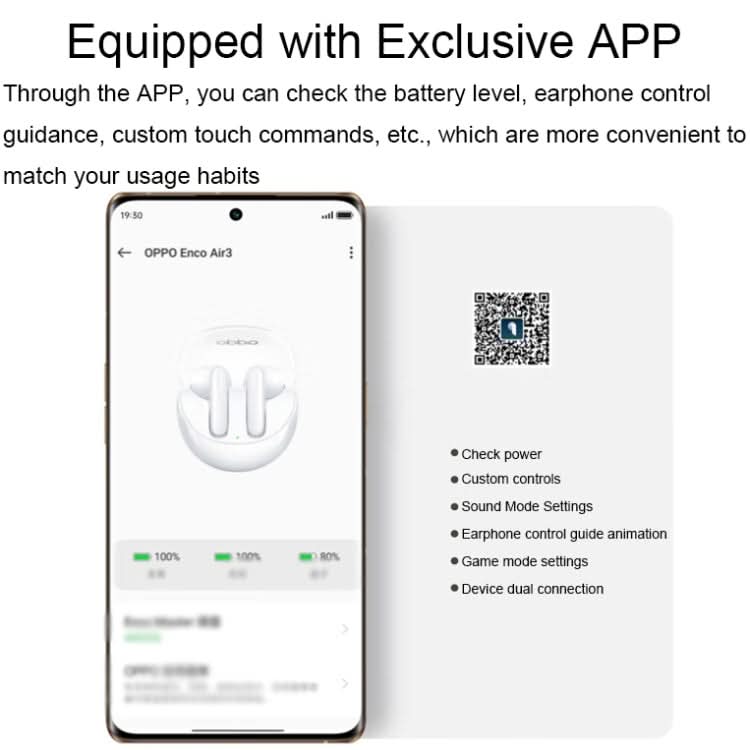 OPPO Enco Air3 Wireless Bluetooth 5.3 Semi-in-ear Call Noise Reduction Music Sports Earphones