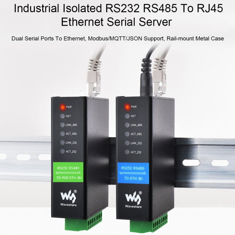 Waveshare RS232 RS485 To RJ45 Ethernet Serial Server Reluova