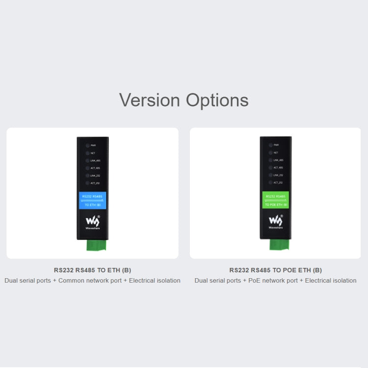 Waveshare RS232 RS485 To RJ45 Ethernet Serial Server Reluova