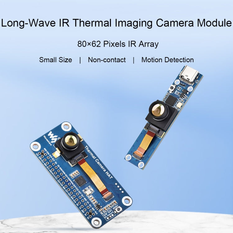 Waveshare Long-Wave IR Thermal Imaging Camera Module, 80×62 Pixels, 45°FOV