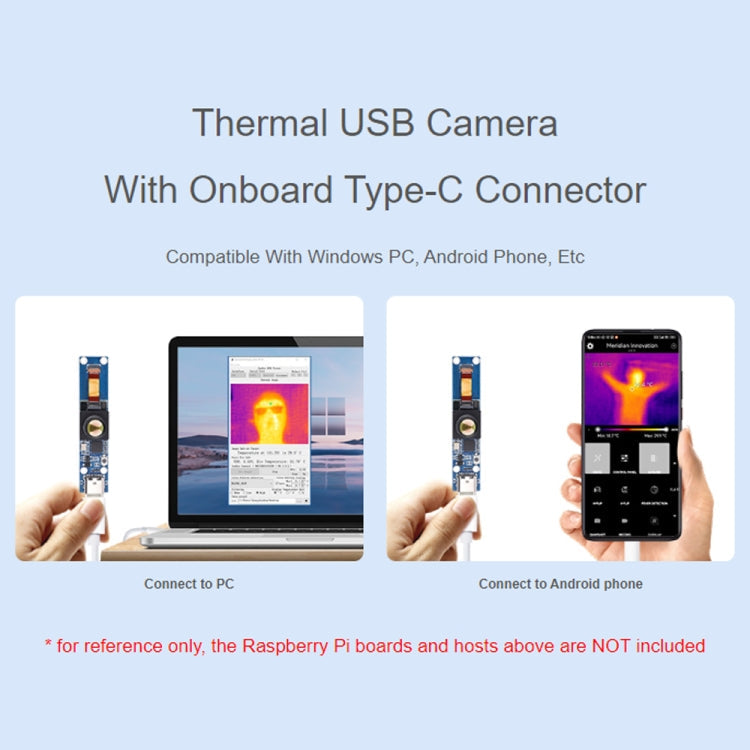 Waveshare Long-Wave IR Thermal Imaging Camera Module, 80×62 Pixels, 45°FOV