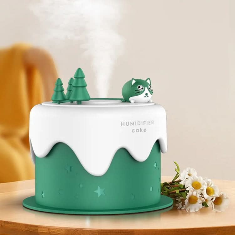 M328 Battery Type Mini Desktop Night Light Cartoon Cake Silent Spray Humidifier Reluova