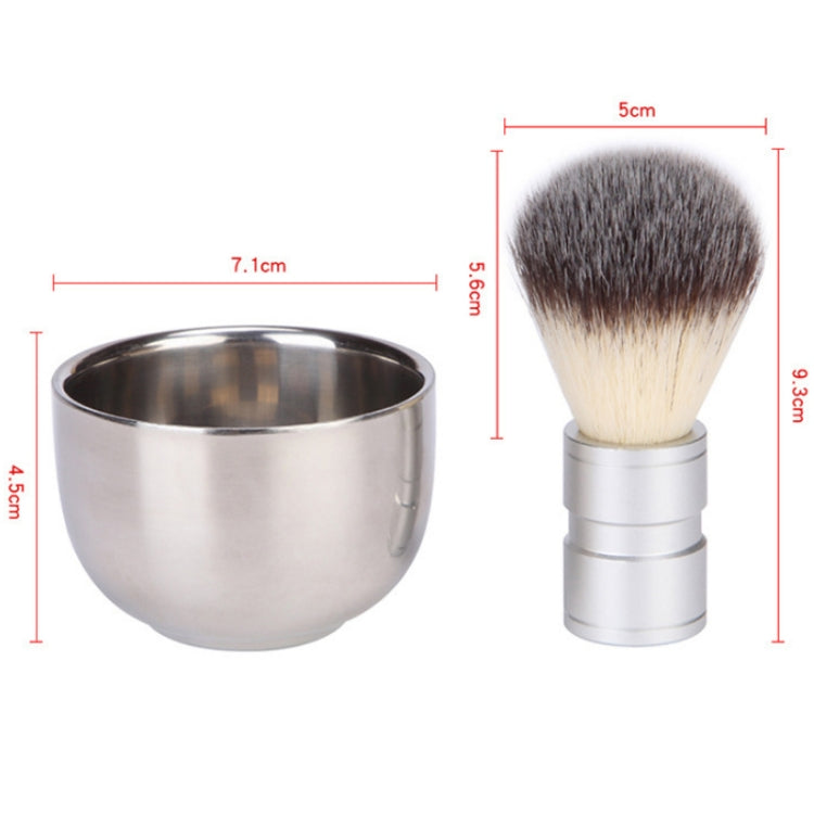 Stainless Steel Animal Hair Beard Brush Manual Stirring And Foaming Shaving Tool