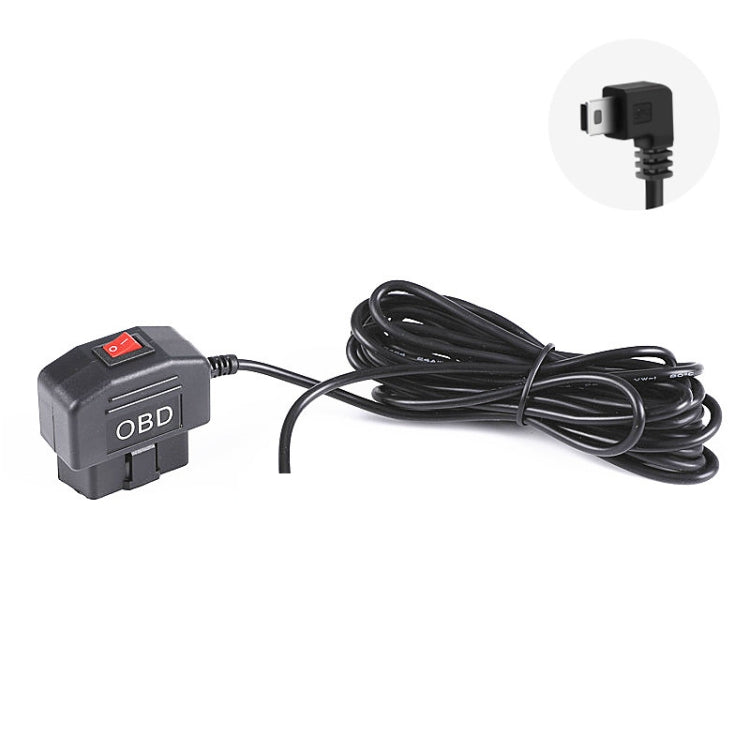 H508 OBD Car Charger Driving Recorder Power Cord 12/24V To 5V With Switch Low Pressure Protection Line, Specification: