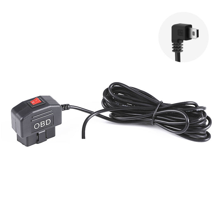 H508 OBD Car Charger Driving Recorder Power Cord 12/24V To 5V With Switch Low Pressure Protection Line, Specification: ÎҵÄÉ̵ê