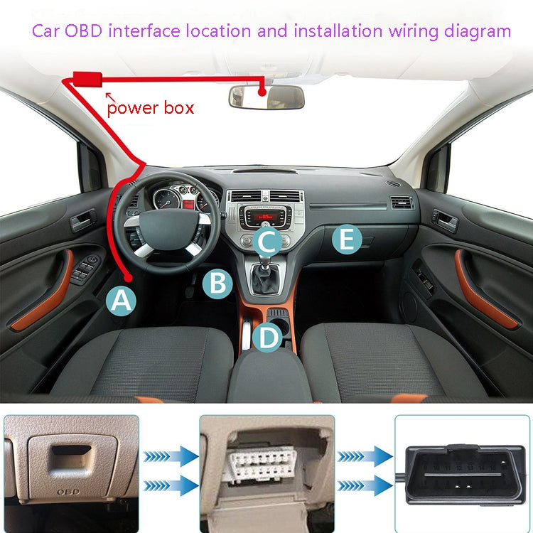 H508 OBD Car Charger Driving Recorder Power Cord 12/24V To 5V With Switch Low Pressure Protection Line, Specification: