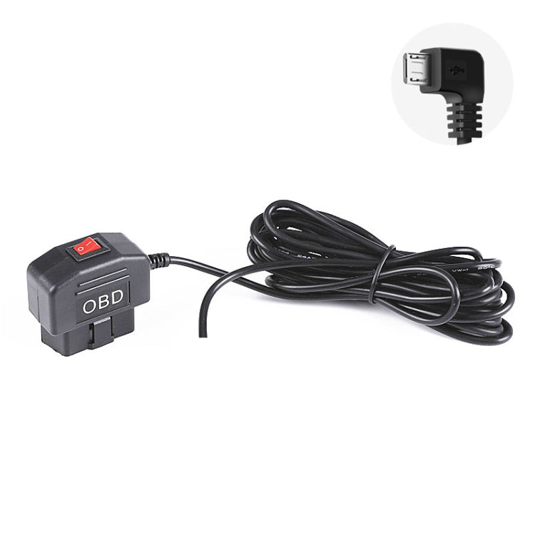 H508 OBD Car Charger Driving Recorder Power Cord 12/24V To 5V With Switch Low Pressure Protection Line, Specification: ÎҵÄÉ̵ê