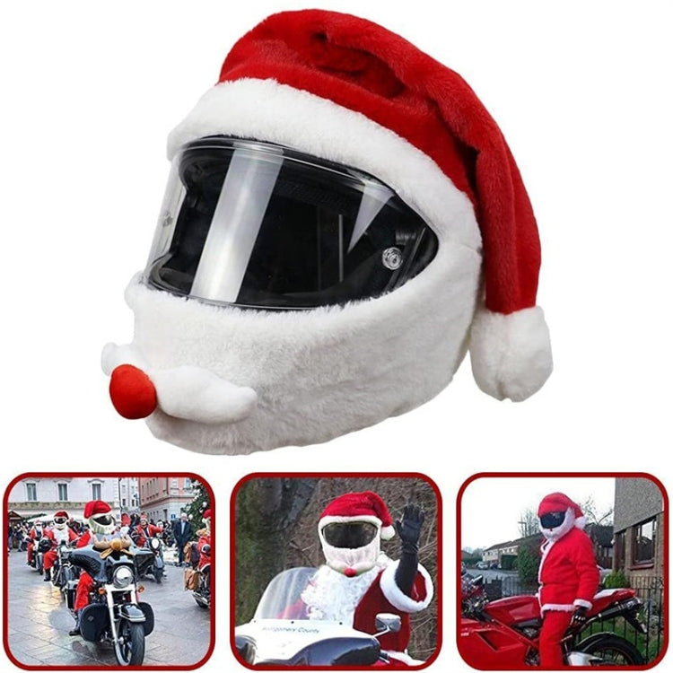 Motorcycle Helmet Christmas Hat Outdoor Crazy Funny Santa Helmet Cover My Store