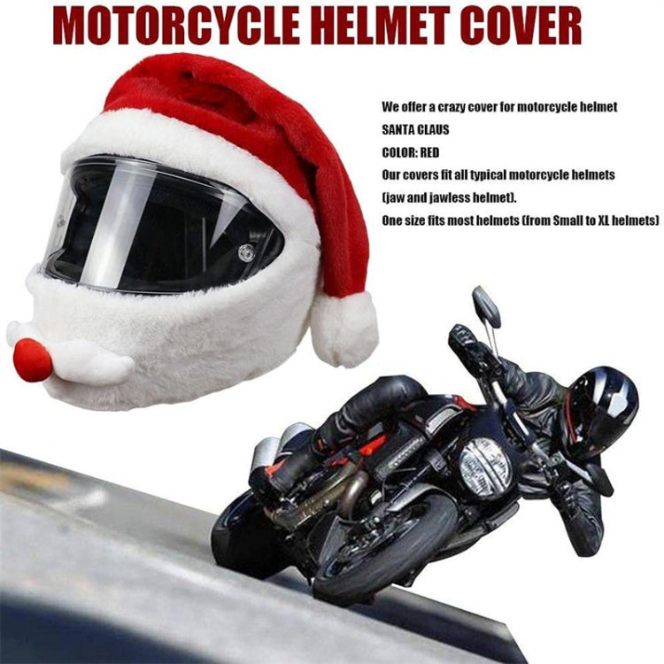 Motorcycle Helmet Christmas Hat Outdoor Crazy Funny Santa Helmet Cover My Store