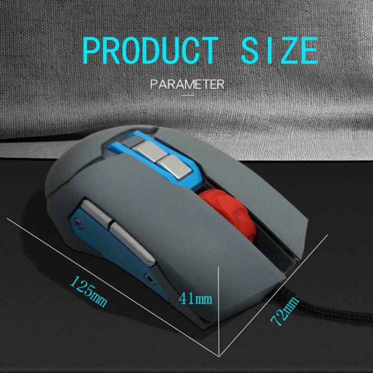 9 Keys 1600DPI Office Game USB Voice-Activated Voice Macro Programming Mouse, Cable Length: 2m