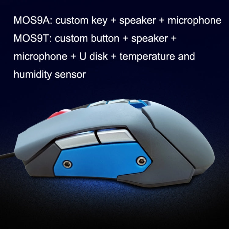 9 Keys 1600DPI Office Game USB Voice-Activated Voice Macro Programming Mouse, Cable Length: 2m