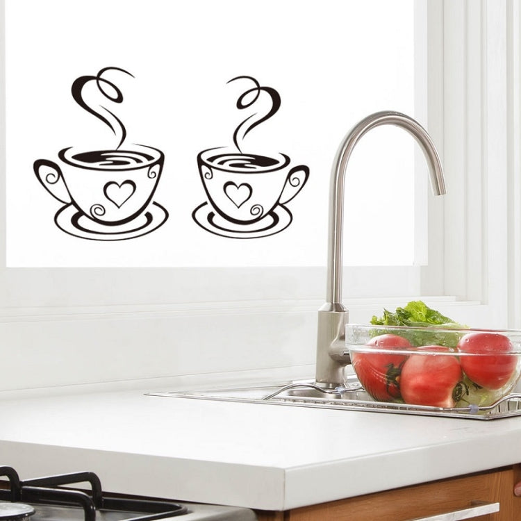 4 PCS A1089 PVC Waterproof & Antifouling Coffee Cup Wall Sticker My Store