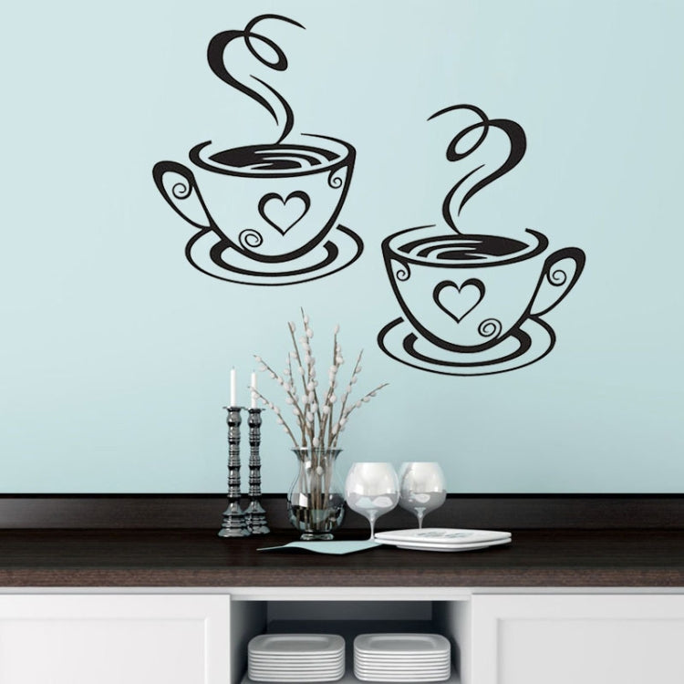 4 PCS A1089 PVC Waterproof & Antifouling Coffee Cup Wall Sticker My Store