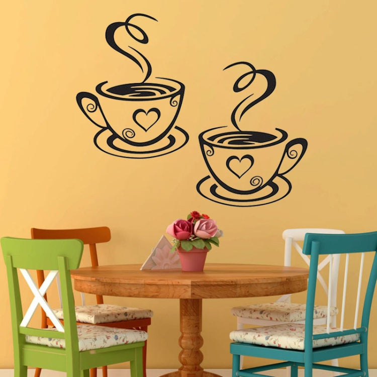 4 PCS A1089 PVC Waterproof & Antifouling Coffee Cup Wall Sticker My Store