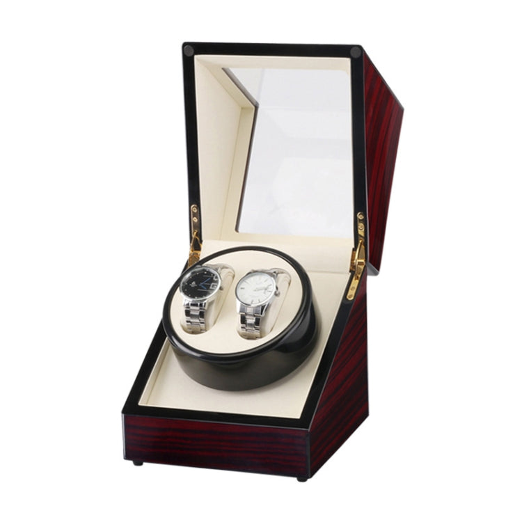 Ebony Lacquer Single-Head 2-Position Watch Box Rotating Winding Watch Shaker Motor Box,US Plug