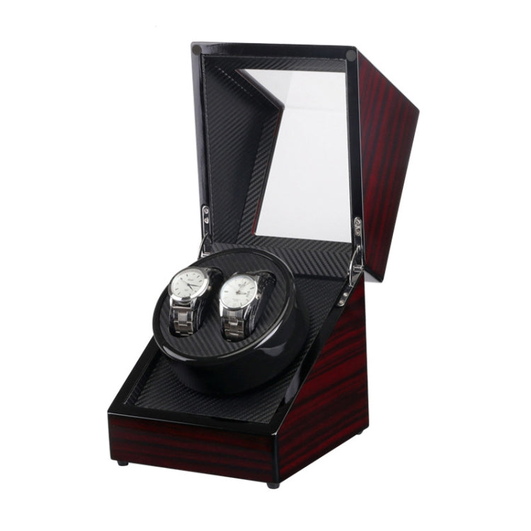 Ebony Lacquer Single-Head 2-Position Watch Box Rotating Winding Watch Shaker Motor Box,US Plug