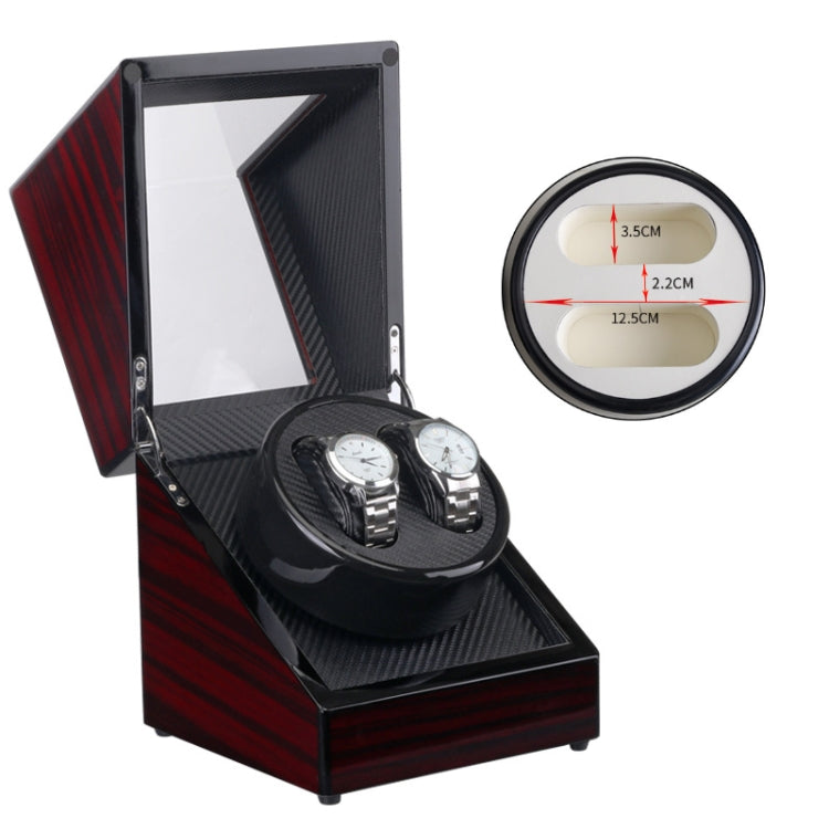 Ebony Lacquer Single-Head 2-Position Watch Box Rotating Winding Watch Shaker Motor Box,US Plug