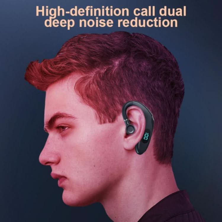 Q20 Bluetooth 5.2 Business Digital Display Sports Earhook Stereo Earphone