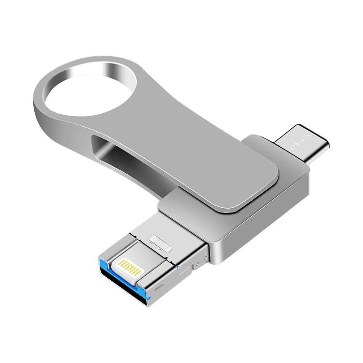 USB 3.0 + 8 Pin + USB-C / Type-C 3 in 1 Mobile Computer Metal U-Disk