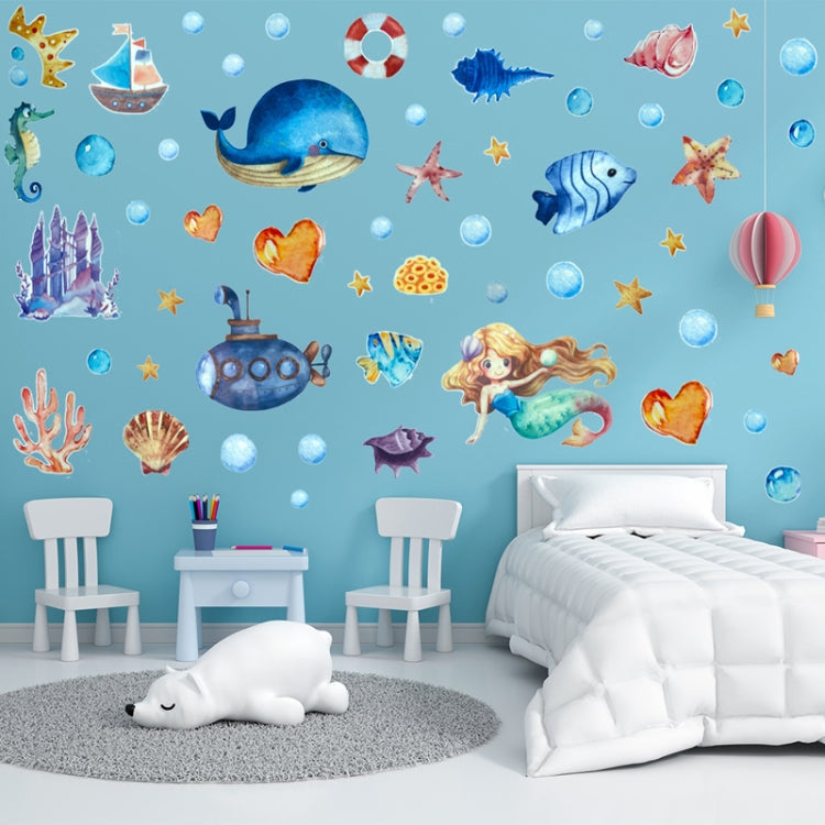 AFG3512 Marine Life Mermaid Luminous PET Material Wall Sticker My Store