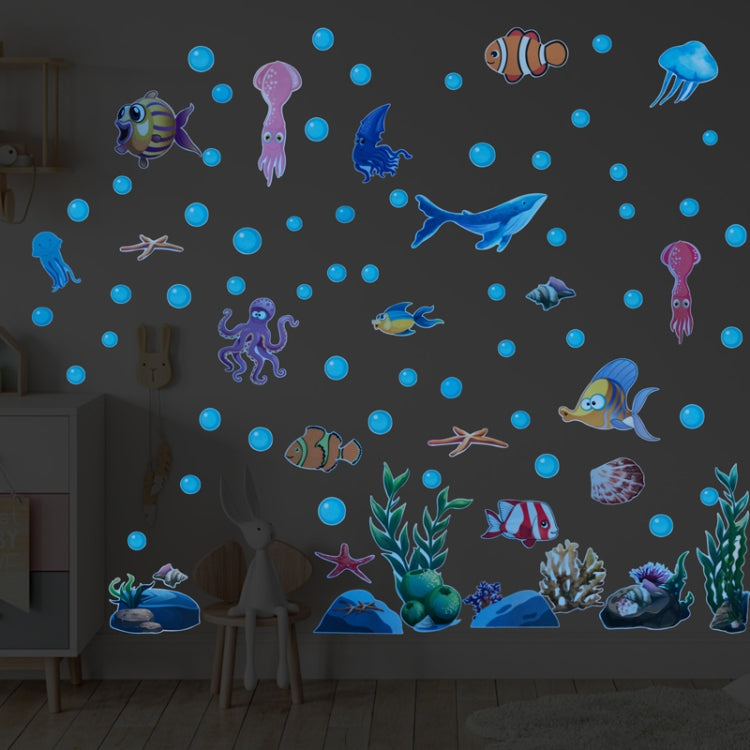 AFG3358 Blue Underwater World Luminous Wall Sticker My Store