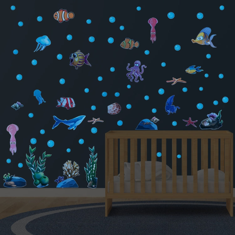 AFG3358 Blue Underwater World Luminous Wall Sticker My Store