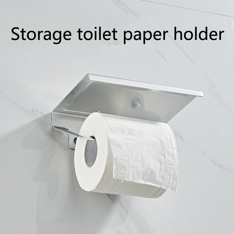 Punch-Free Space Aluminum Kitchen And Toilet Tissue Holder Mobile Phone Rack Roll Paper Holder, Color: My Store