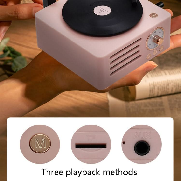 T15 Petunia Retro Vinyl Record Player Wireless Multifunction Mini Bluetooth Audio