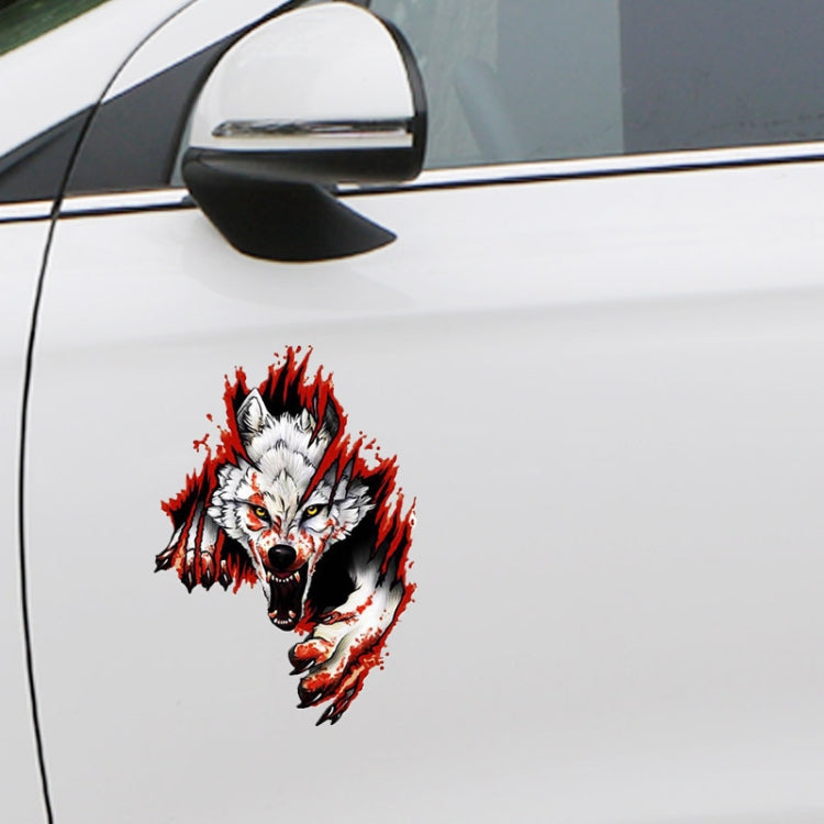 3D Realistic Wolf Head Hood Door Car Body Decoration Stickers Scratches Cover Waterproof Car Stickers ÎҵÄÉ̵ê