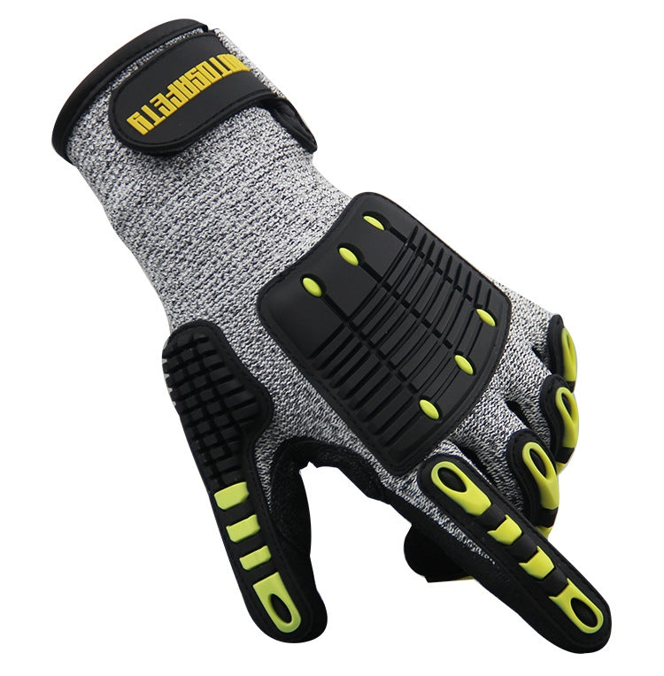 ROTOSAFETY RZT-HFZ20 Shock-Proof Anti-Smashing Anti-Cutting Anti-Collision Gloves TPR Mechanical Maintenance Fire Rescue Miners Mining Anti-Stab Gloves