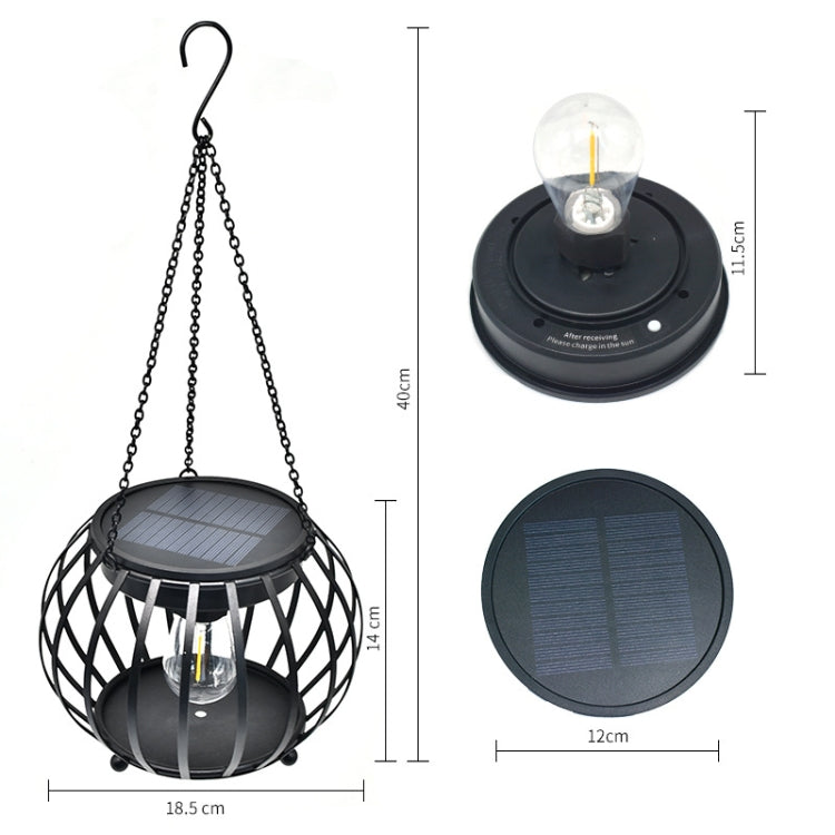 Solar Pumpkin Lantern Outdoor Hanging Garden Courtyard Villa Decoration LED Light