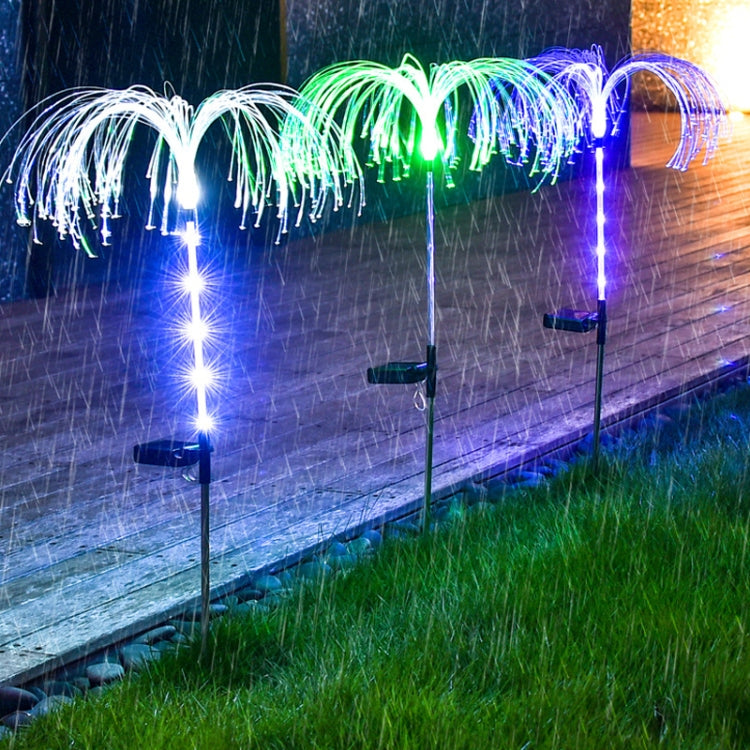 Solar Fiber Optic Jellyfish Lamp Lawn Ground Plug LED Lamp Outdoor Garden Decoration Lamp