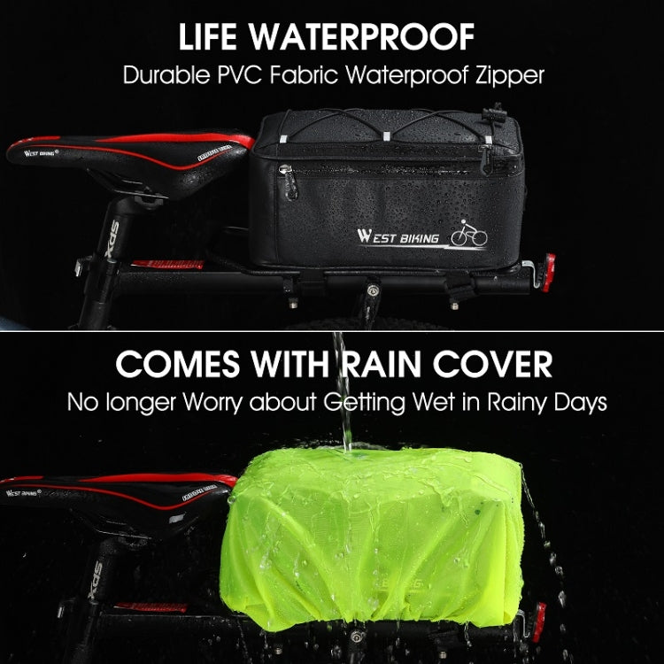 WEST BIKING Electric Bike Back Seat Driving Bag Mountain Bike Riding Waterproof Storage Bag