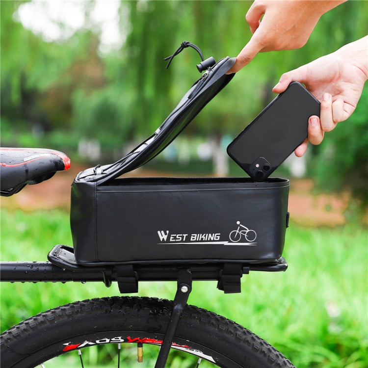 WEST BIKING Electric Bike Back Seat Driving Bag Mountain Bike Riding Waterproof Storage Bag Reluova