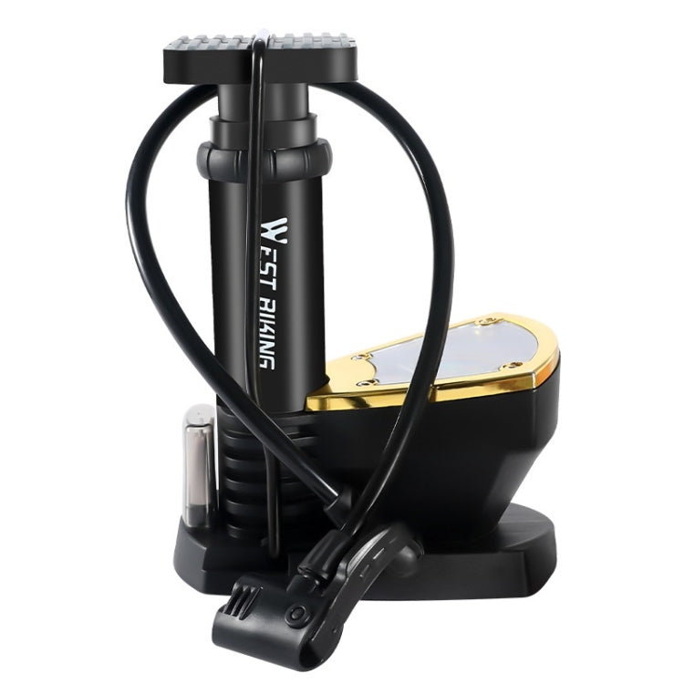 WEST BIKING Portable Mountain Bike Foot Pump With Barometer