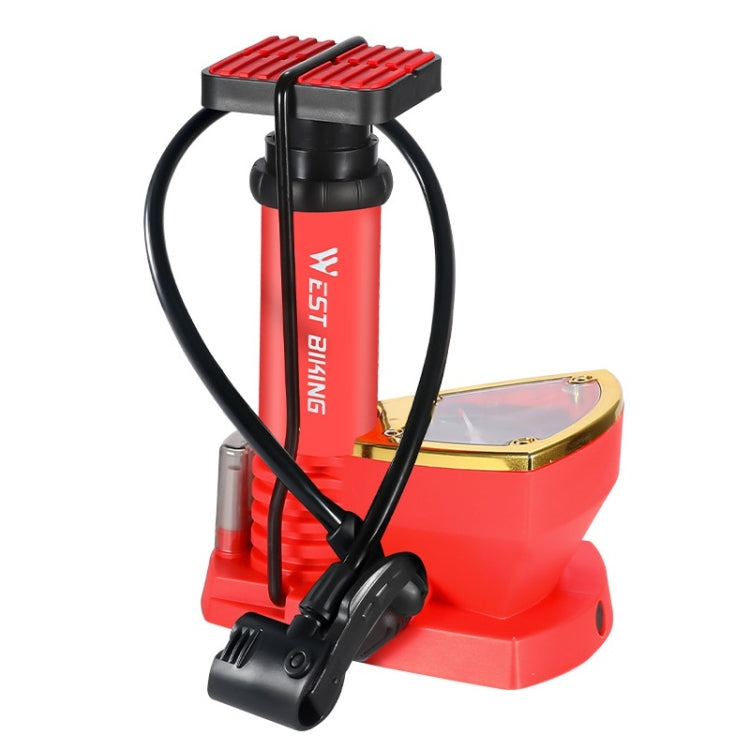 WEST BIKING Portable Mountain Bike Foot Pump With Barometer Reluova