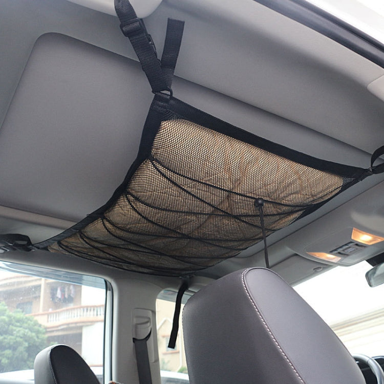 Car Ceiling Storage Net Bag Draw Rope Double-Layer Zipper Car Storage Net Pocket ÎҵÄÉ̵ê