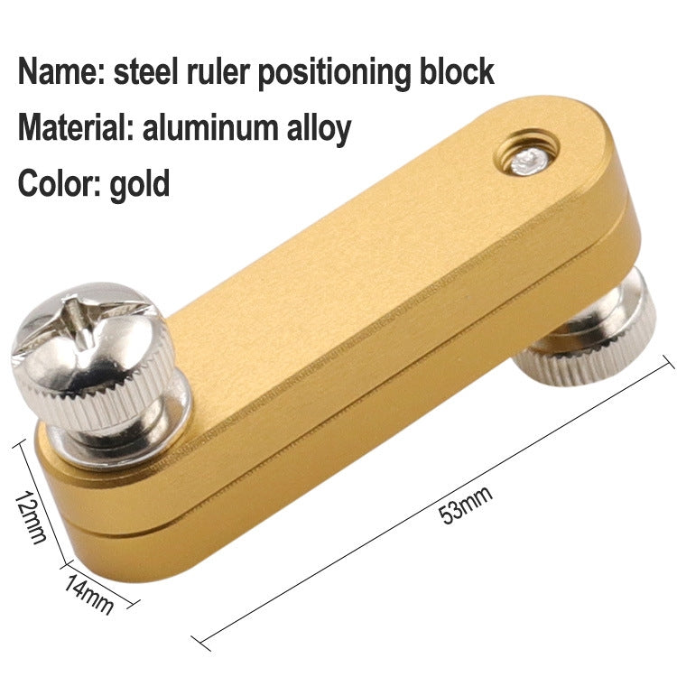 Steel Ruler Limit Adjustment Positioning Block Woodworking Marking Locator